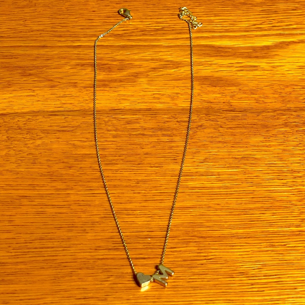 Gold “M” Necklace